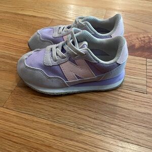 New Balance Kids' 237 Sneaker - Color: Lilac Glo/ Shell Pink